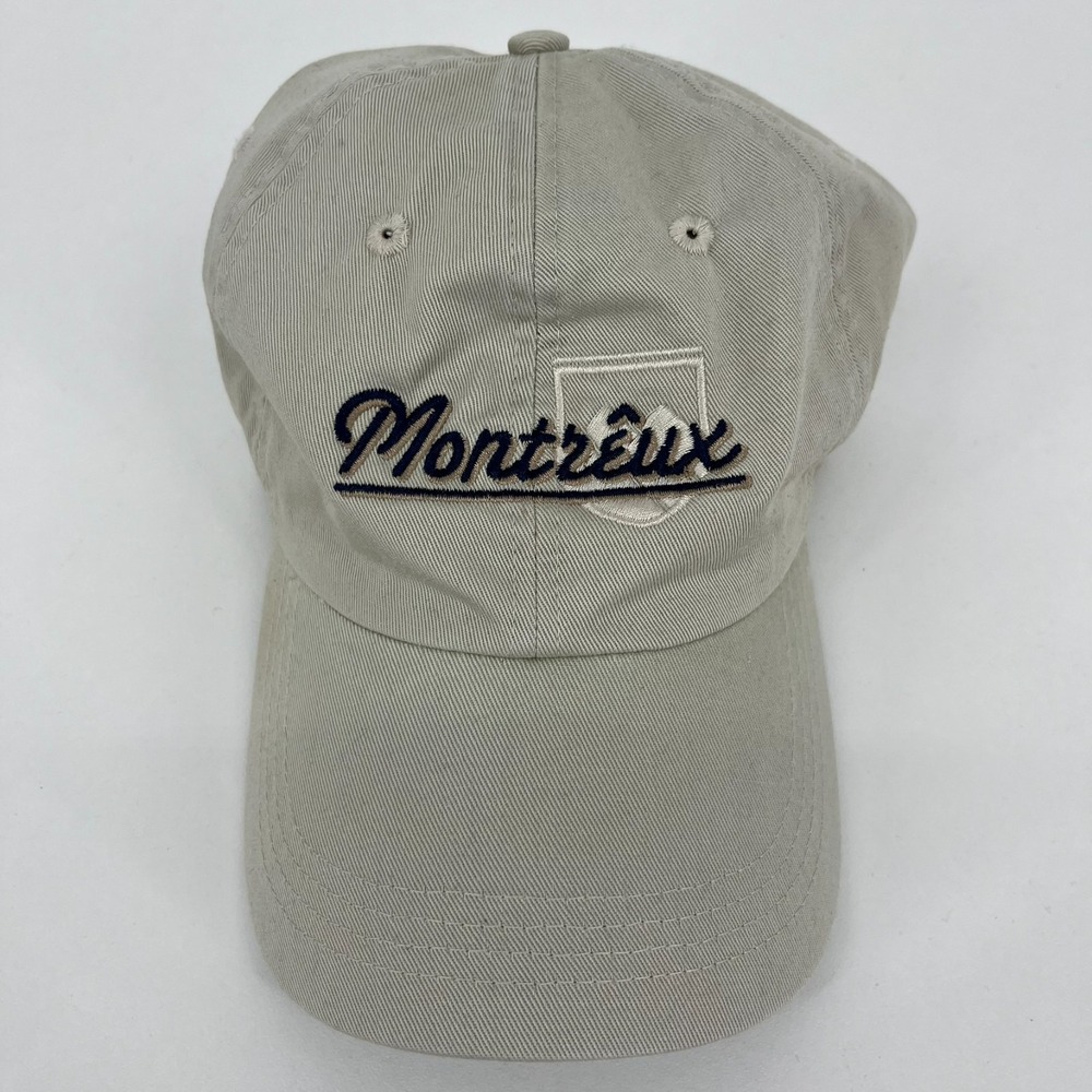 Ahead Vintage Montreux Golf Cap Mens Khaki Tan Adjustable Classic Cut Hat